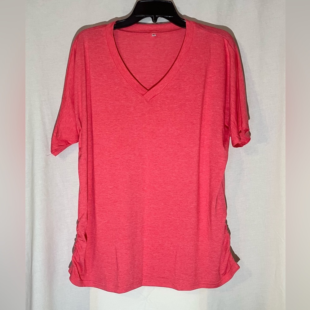 Women's V-Neck Pink Top